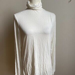 𝅺HALOGEN BNWT White Long Sleeve Top Mock Neck New Sz Medium